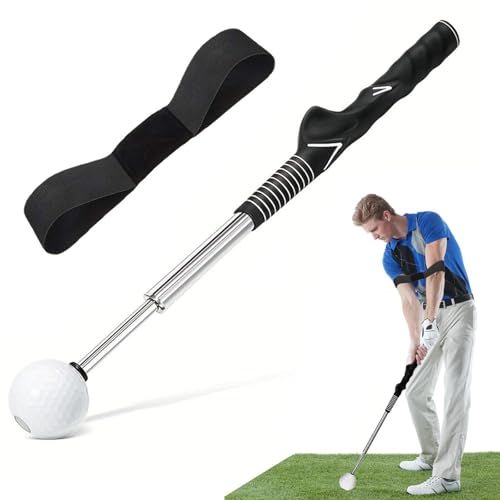 Puedno Einziehbare Golf Trainingshilfen mit Golfschwung-Armband...