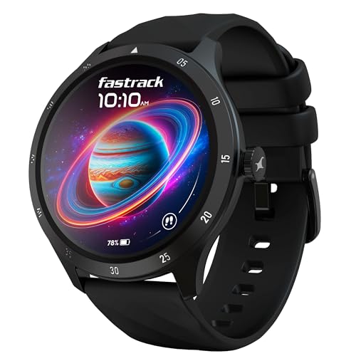 Image of Fastrack Jupitor R2 Smart Watch, 1.38 inch TFT Display, 240 * 240 Pixel Resolution, SingleSync BT Calling, AI Voice Assistant, 100+ Sports Modes & Smartwatch Faces,Upto 5 Day Battery, IP68 (Black)
