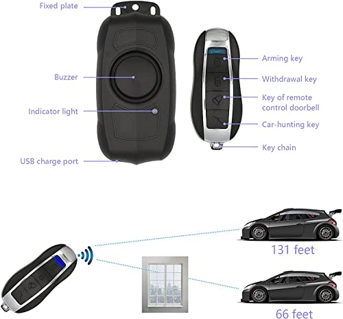 AUNMAS 3.6x1.8in LY-C1 Bicycle Motorcycle Alarm - Image 3