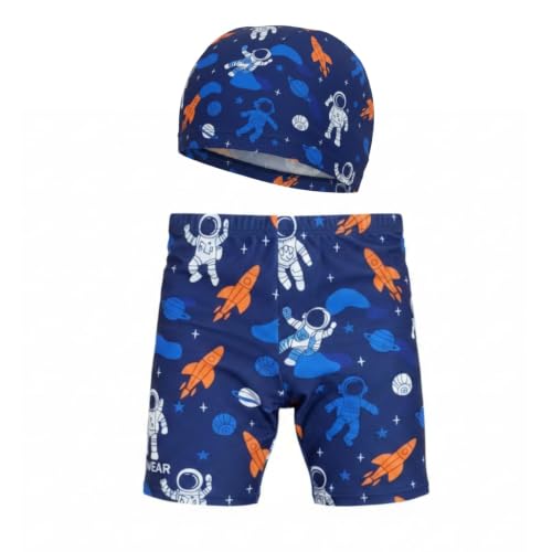 Image of Kids 6-in-1 Water Activity Kit with Trunks, Silicone Cap, Anti-Fog Goggles, Swim Tube, Nose Clip & Earplugs -Swim Set for Boys Pool, Beach