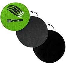 Monster Interchangeable Bowling Grip Shammy Pad w/Removeable & Replaceable Pads - Clean Oil from Reactive & Urethane Bowling Balls - Works w/All Grip-Back Sanding Discs