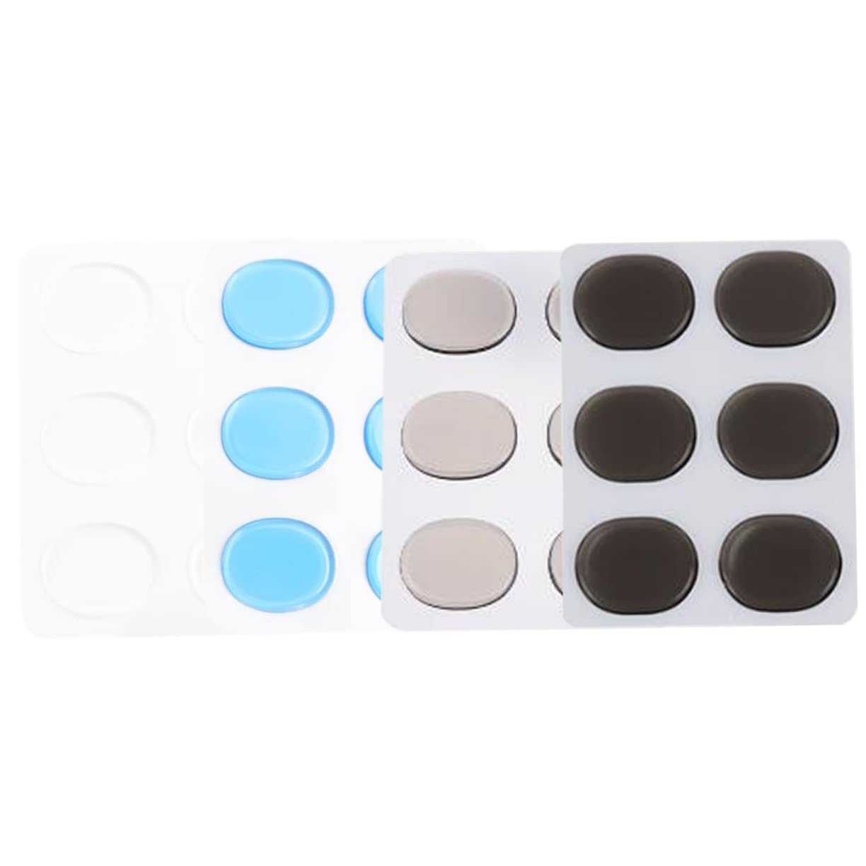 Abaodam 20fogli Silenziosi Per Batteria Silicone Adesivi Smorzatori Per Rullante e Grancassa Colori Per Controllo Del Volume e Silenziosa