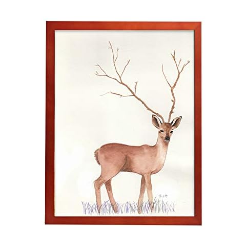 LJHA xiangkuang Photo frame, solid wood photo frame, fashion photo frame, wall decoration (red 12 size) Photo frame (Size : 30.5 * 25.4cm) Cover