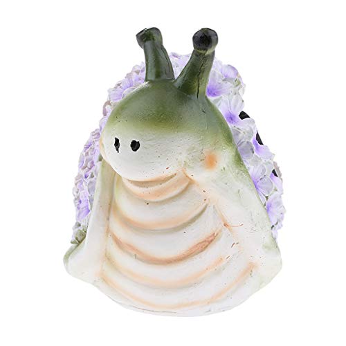 Flameer Resina Hand Crafted Solar Caracol Luz Ornamentos Decorativos De Animais De Jardim