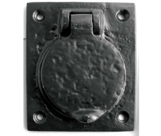 Kooples Hardware Antique Cylinder Cover – Solid Brass Escutcheon Plate for Euro Profile Locks – Traditional Keyhole Cover with Aged Finish