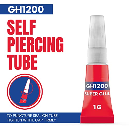 12 Grams Super Glue All Purpose with Anti Clog Cap. Ca Glue - Adhesive SuperGlue. Cyanoacrylate Glue for Hard Plastics, DIY Craft, Metal (12 g) - Image 5