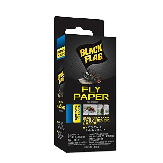Black Flag Fly Paper, Insect Trap, Catches All Flying Insects 4 Traps