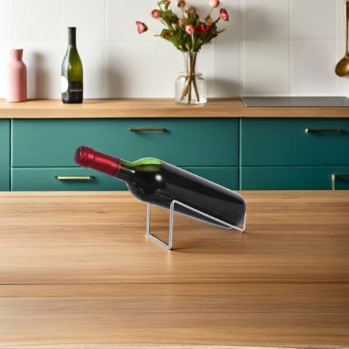 Porte-Bouteilles Acier Inoxydable : Support Vin Robuste au Design Géométrique - 6