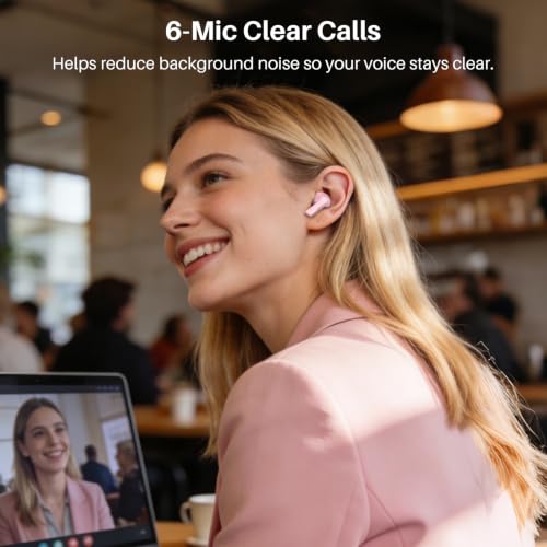 Image of TOZO Hybrid Active Noise Cancelling Wireless Earbuds 6 Mics AI Clear Call | 68H Playtime LED Display 32 Preset EQs App Bluetooth 5.3 IPX8 Waterproof Ear Buds