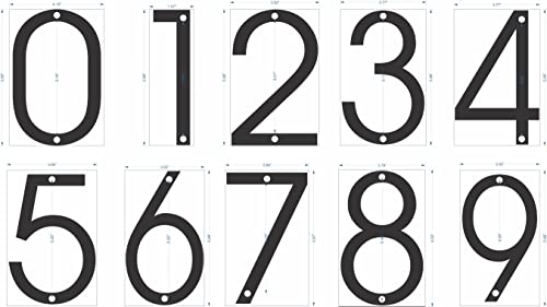 Kertzen 6" Acrylic Floating House Number, Modern House Numbers For Home, Mailbox, Street Outdoor Address Sign For Yard Street And Mailbox With Nail Kit Coated Black (Black 3) #TOP3