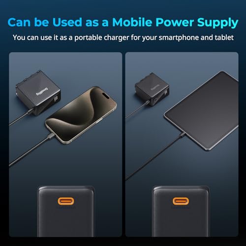 Image of SMALLRIG 10500mAh NP-F970 Replacement Battery, PD 36W Fast Charging, 3.5H Fully Charged, for Sony FX3 /A7 IV /A7V, for Canon R5 Mark II /R6, for Nikon Z8 /ZR, Power Supply for LED Light, Monitor