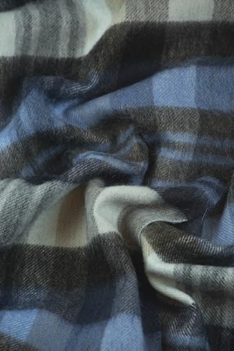 REALITY&FANTASY Cashmere and 100% soft Lambs Wool Plaid Tartan Winter Scarf for Men and Women4