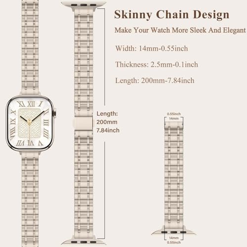 Suphart Slim Metal Bands Compatible with Apple Watch Band 49/46/45/44/42mm - image 4
