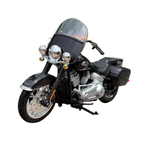 Modèles de motos vintage Harley-Davidson répliques sportives miniatures 1:18 noir