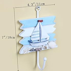 ZZ Lighting Creative Clothes Hook Towel Hat Coat Hangers for Cloakroom/Clothing Shop/Porch Beach Themed Wall Hooks… 418zKzKvUQL. SS280