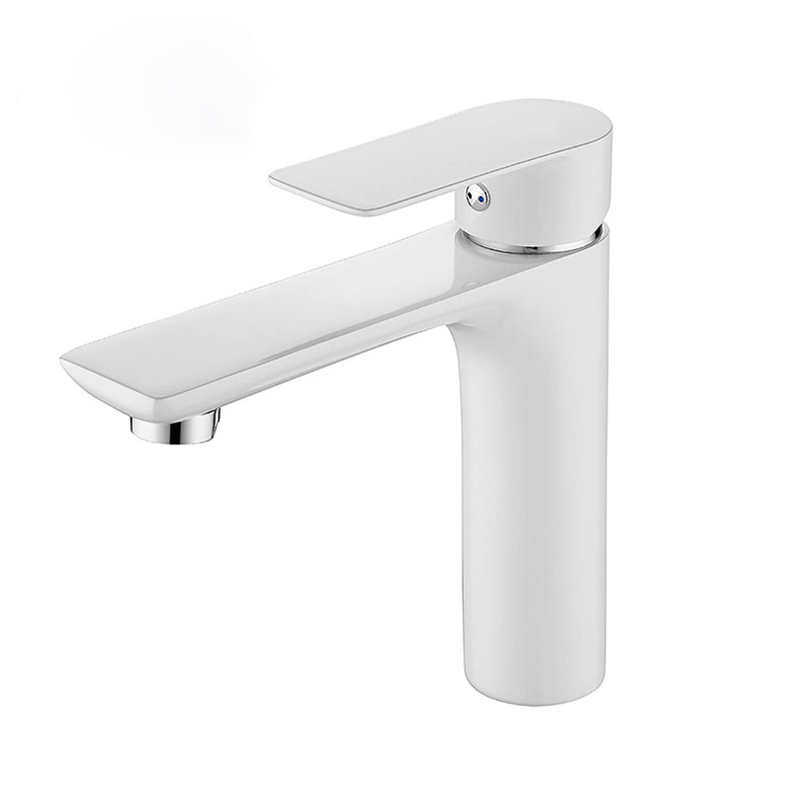 Robinet de lavabo monotrou blanc haut pour vasque de salle de bain épurée