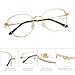 SOJOS Cat Eye Blue Light Blocking Glasses for Woman Hipster Metal Frame Womens Eyeglasses She Young SJ5027, Rose Gold Frame/Anti-Blue Light Lens