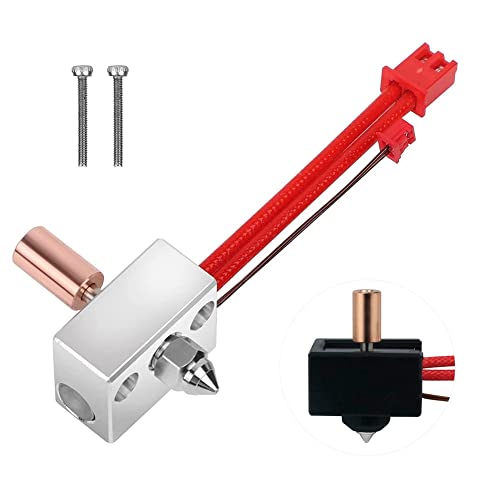 DKSooozs Extruder Heater Block Upgrade Kit - Bimetal Copper Titanium Plated Copper Nozzle