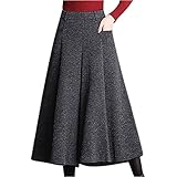 ［エムエルーセ］ミモレ丈 Aライン ワイドパンツ ガウチョ ロング キュロット きれいめ 秋 冬 スカート風 厚手 ゆったり 9分丈 美脚 ぱんつ ふわふわ ドレス風 上品 オケージョン お呼ばれ オヨバレ デート 謝恩 会 ウェディング 女子会 セミフォーマル ツーウェイ オフィス カジュアル 20 30 40 50 60 代 ファッション ボトムス がうちょぱんつ グレー MRD43-GYL