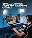 PQRQP 2 Packs Ring Light with Stand, Adjustable Desktop Lamp with Phone Mount, CRI 97+ Studio-Grade Video Conference Light for Video Calls, Home Office, TikTok Live & Vlog Filming (Nocturnal Black)
