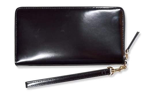 Tory Burch Womens 162753 Emerson Patent Zip Around Continental Wallet, Black2