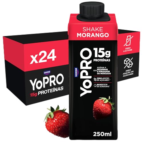 Pack YoPRO Bebida Láctea UHT Morango 15g de Proteínas 250ml -24 Unidades
