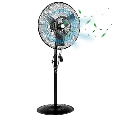 BILT HARD 24" Outdoor Pedestal Oscillating Misting Fan, 3-Speed High-Velocity Patio Misting Fans for Outside, Waterproof Tilting Fan with Mists for Outdoor Cooling, UL Listed