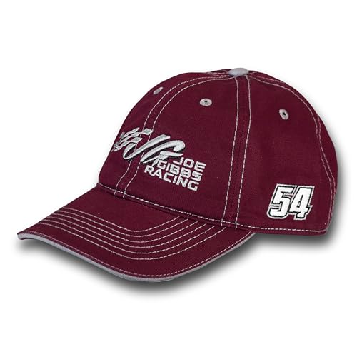 Gorra Joe Gibbs Racing de algodón burdeos con logo bordado miniatura 1
