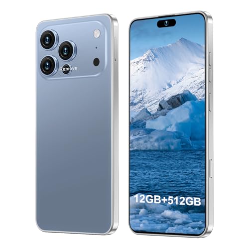 UIOUOR 17PROMA X Smartphone: Snapdragon 8 Gen 3, 12GB RAM + 512GB Storage, 7000mAh Battery, 6.99-inch Display, 68MP+108MP Camera, Android 15, 5G, Dual SIM - Superior OS Outperforms Competitors (Blue)