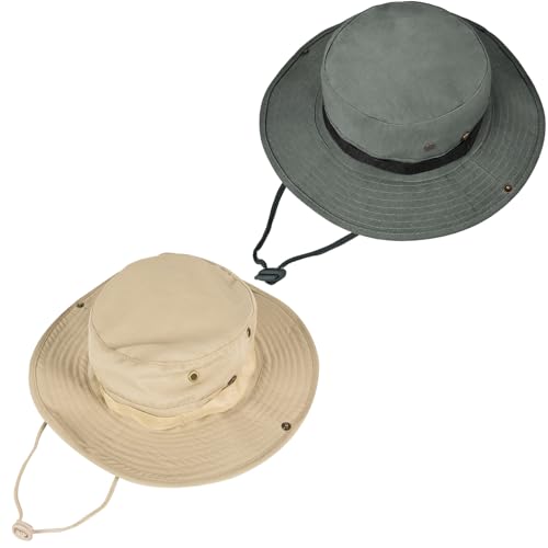 Image of Sun Hats for Men Women Bucket Hat UPF 50+ Boonie Hat Foldable UV Protection Hiking Beach Fishing Summer Safari