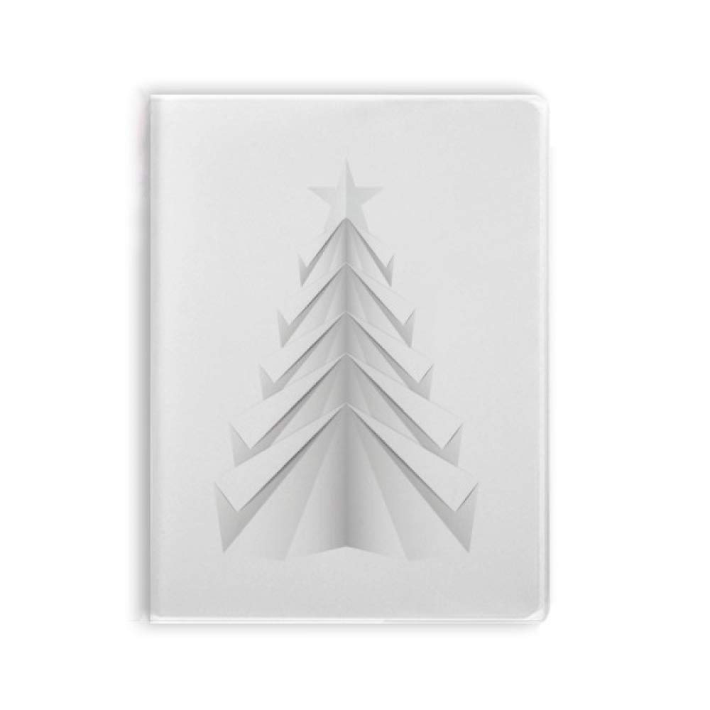 Carnet de notes origami avec arbre de Noël blanc, cadeau idéal