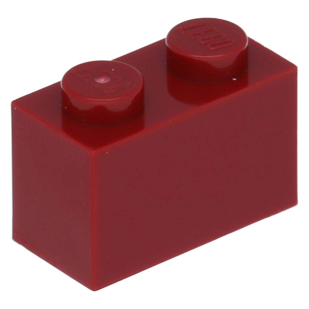 LEGO Building Block 1x2, Part 3004, Grey (White, 100, Bricks) โ image 1