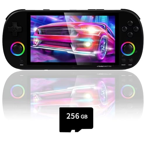 NULA TRIMUI SMART PRO Retro Handheld Spielkonsole, Mit 256G SD Karte 14300+ Spiele, 5-Zoll-Linux-System A133P Prozessor Retro Arcade Videospiel Emulator Support WiFi