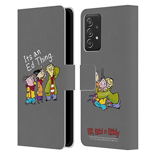Protection Samsung A53 5G Ed, Edd n Eddy étui portefeuille en cuir