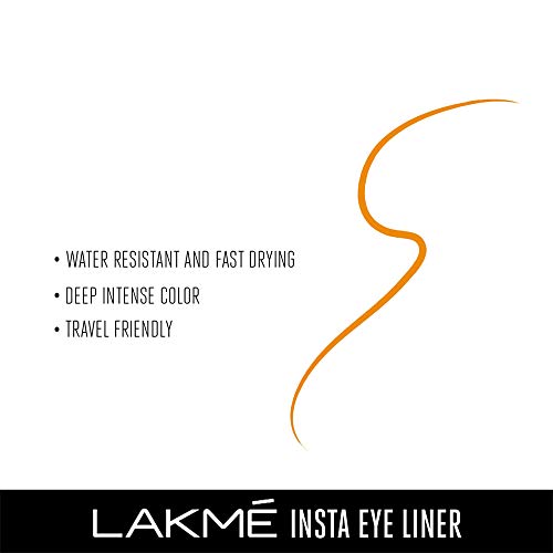 Image of Lakme Ultimate Glam Eye Liner, Semi Matte, Quick drying, Water resistant & Smudgeproof Eye Liner, Golden, 9ml