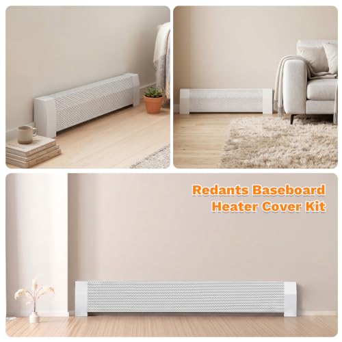 Redants 4 FT Baseboard Heater Covers with Left and Right Endcaps by Redants - Used condition - Image 2