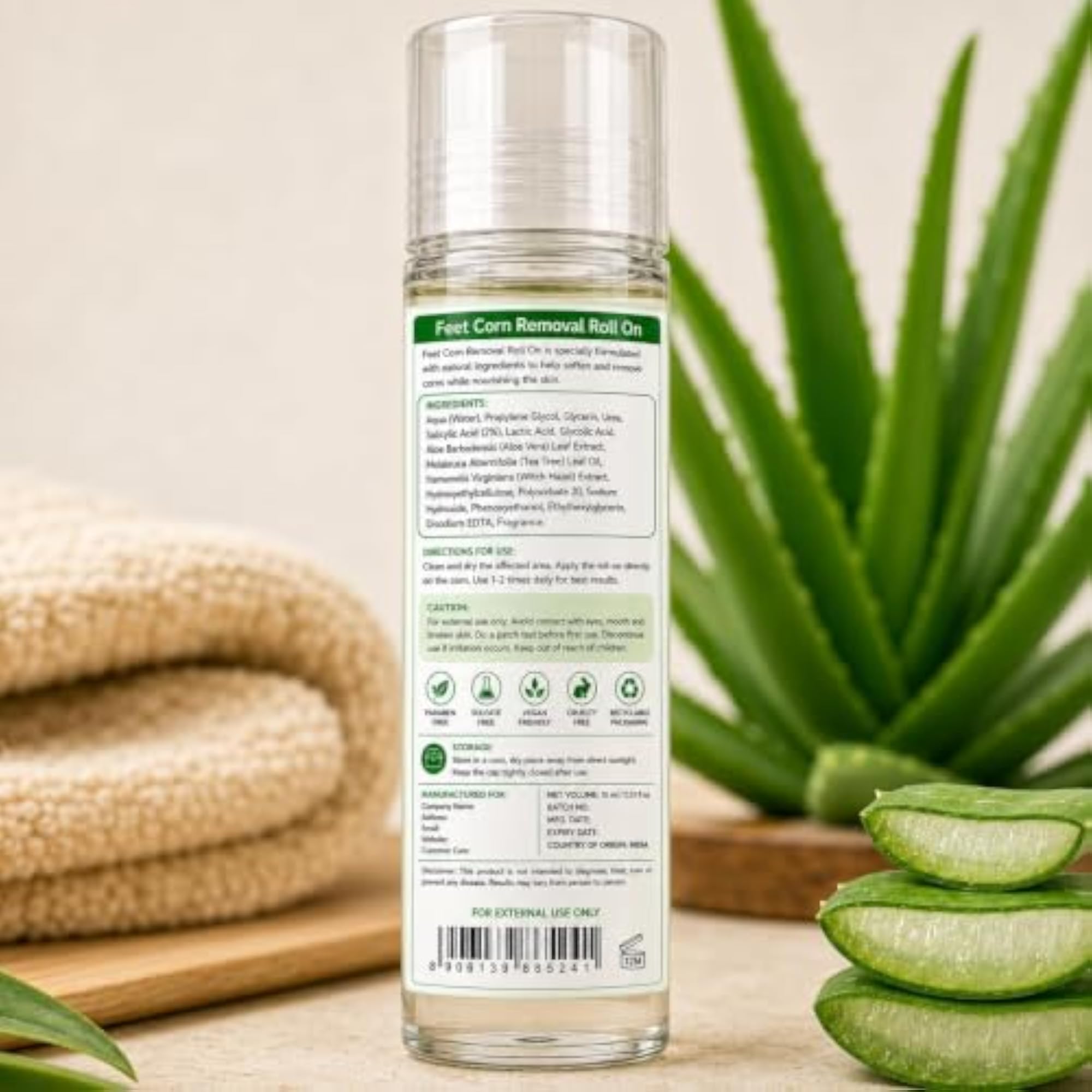 Foot Corn Removal Roll On, Herbal Foot Care Solution