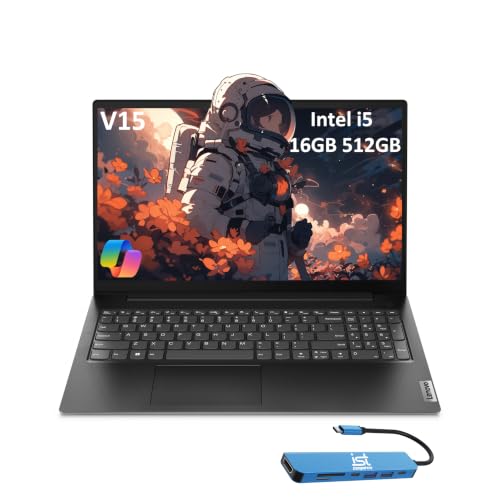 Image of Lenovo V15 Gen 4 (15.6 inch FHD Anti-Glare, 13th Intel Core i5-13420H (Beat i7-1255U), 16GB RAM, 512GB SSD) for Business, Home, Military Grade, Ethernet, Webcam, IST Hub, Win 11 Pro w /AI Copilot, Black