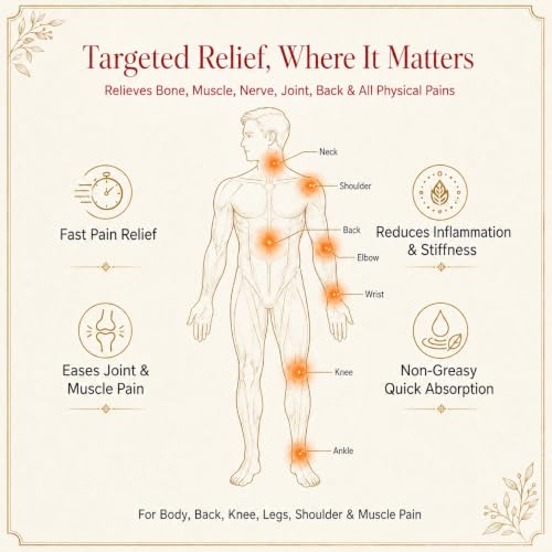 Image of Kesri Tailam Pain Relief Oil, (60 ml, Pack of 1)| Natural Ayurvedic Massage Oil for Joint, Muscle, Knee & Back Pain | Traditional Herbal Massage Oil
