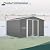 Ball & Cast 10 x 10 FT Storage Shed with 2 Lockable Doors and Air Vent,Outdoor Metal Tool House W/Sloped Roof,All Weather Waterproof,for Backyard,Patio,Lawn,Garden,Gray