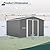 YOPTO 10×10 FT Outdoor Storage Shed,Metal Aluminum Waterproof Tool Sheds with Doors and Vents,Heavy-Duty Sheds Unit W/Lock and Key,for Storing Bicycles,Lawnmowers,Barbeques,Gray