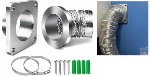 Image of Magnetic Dryer Vent Coupling Kit DV180 Airtight Seal，2.6ft 4 inch Duct and two Clamps for Tight Spaces | Quick Connection and Disconnection, Quick-Installation, Improves Airflow & Safety