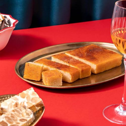 Turrón Yema Quemada - 500g - Versión ampliada del clásico, con sabor profundo a yema tostada y un toque artesanal que invita a compartir.