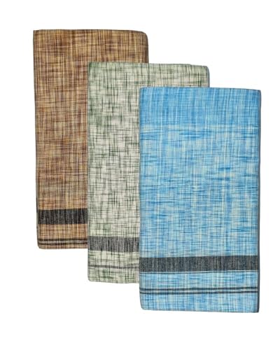 Image of Self Design Lungi & Dhoti for Men (Unstitched)| Lungi for Mens Cotton Blend | 2 Meter | Soft, Lightweight & Breathable Fabric | Ethnic Wear for Daily Use