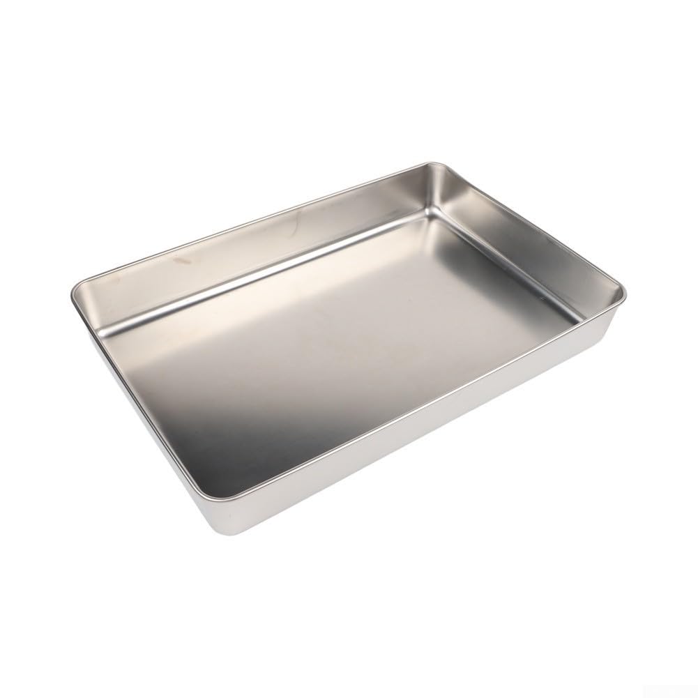 Tiramisu Edelstahl Rechteckig mit Deckel – Antihaftbeschichtet Backrahmen Verstellbar für Schichtkuchen Lasagne 33x29cm(44)