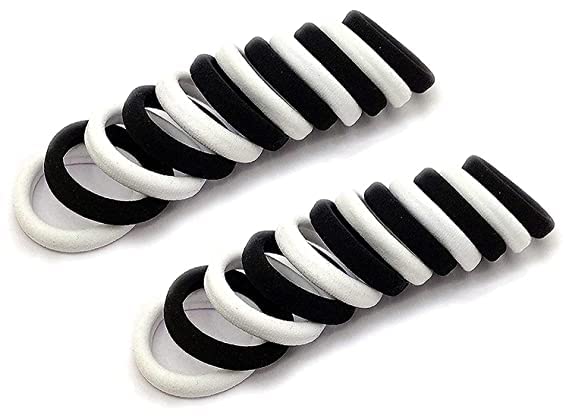 MBS Hair Rubber Bands Black (Pack of 12) & White Color (Pack of 12) | for Girls and Women (Size: 4Cm*4Cm) (B0BVM1V7N6) Amazon Price History, Amazon Price Tracker