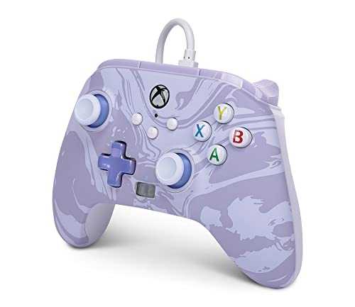 PowerA Enhanced Wired Controller for Xbox Series X|S - Lavender Swirl, gamepad, wired video game con