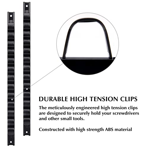 Ementol 6 Pcs Screwdriver/Wrench Organizer, Plastic Rail Wrench Hanger,Hand Tool Holder, Perfect For Organize #TOP4