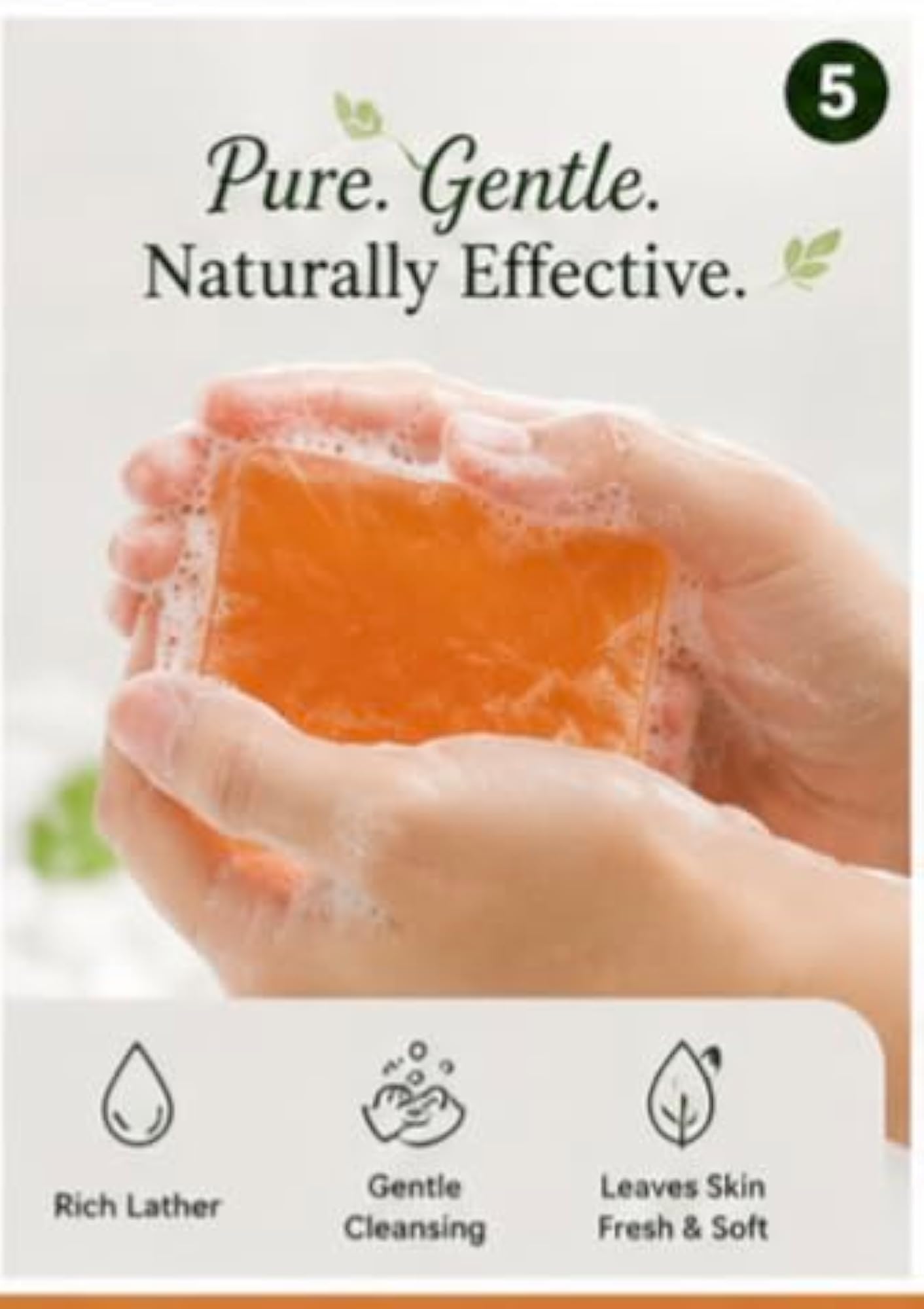 Papaya Fruit Soap, Brightening and Moisturizing Herbal Skincare Bar