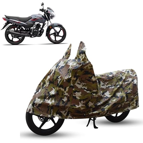 Image of Sulfar Bike Cover for TVS Sport (Standard) | Waterproof, Dustproof & UV Protected | All Weather Two Wheeler Cover (Army Green) New 2026 Variants